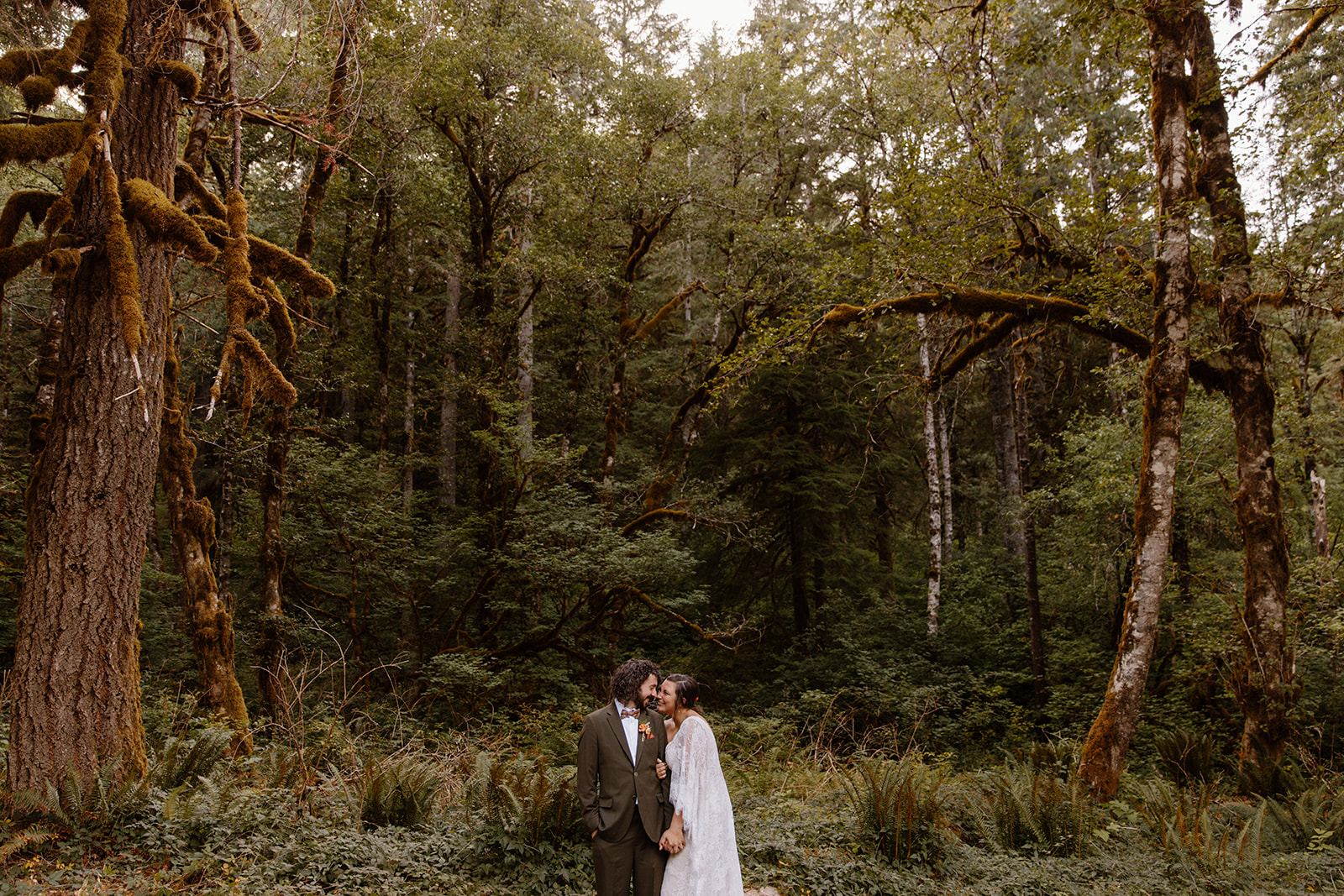 A Bride and Groom at Silver Falls State Park